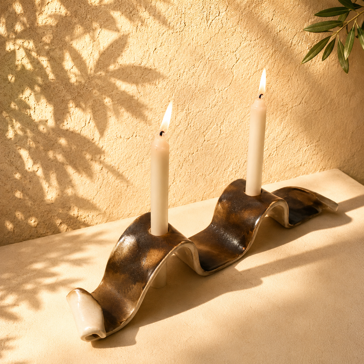 Sculptural Wall Candle Holder