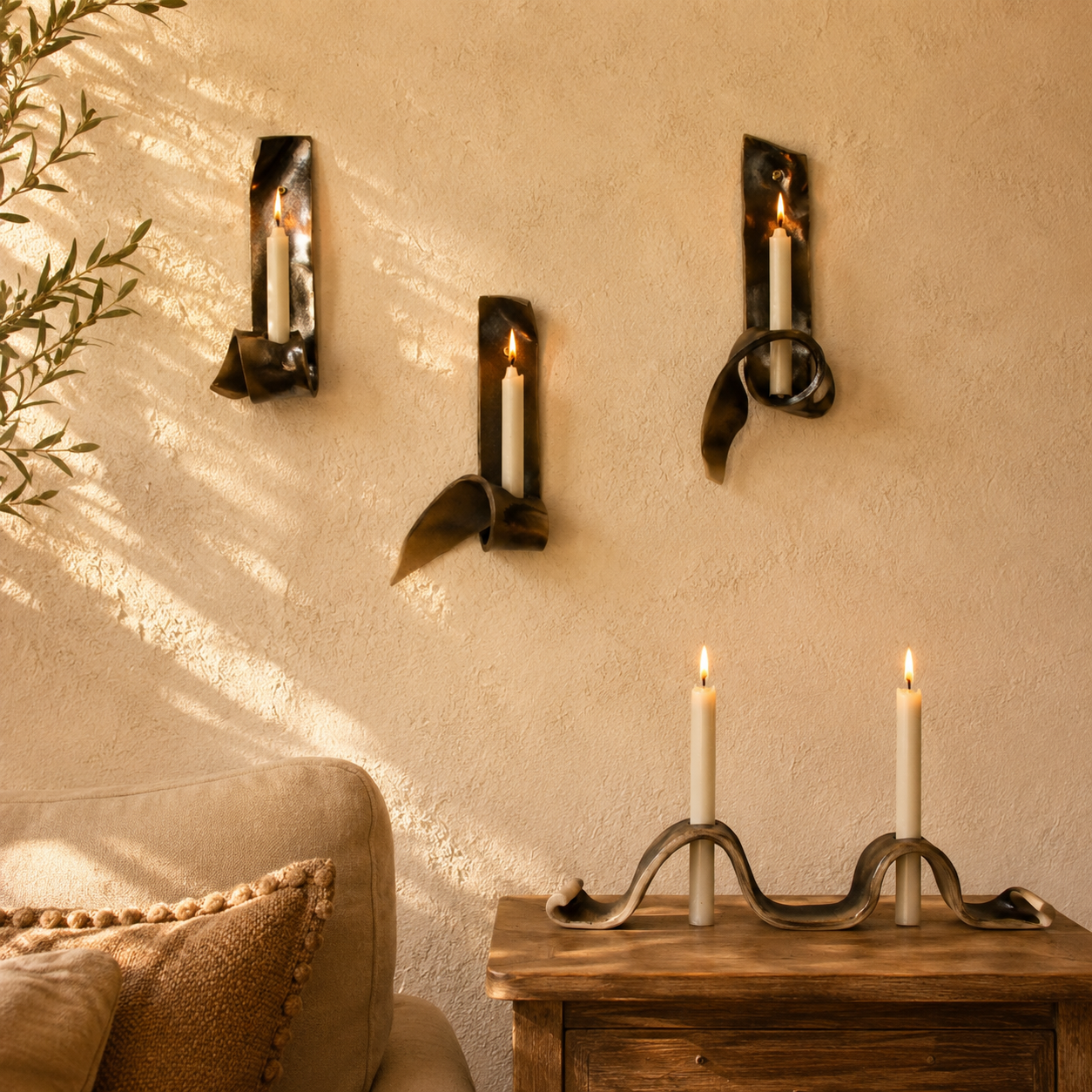 Sculptural Wall Candle Holder