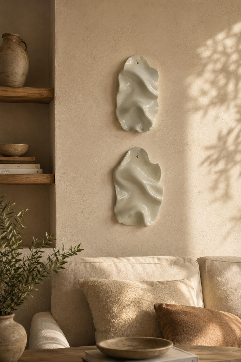 Handmade Organic Ceramic Wall Sculpture