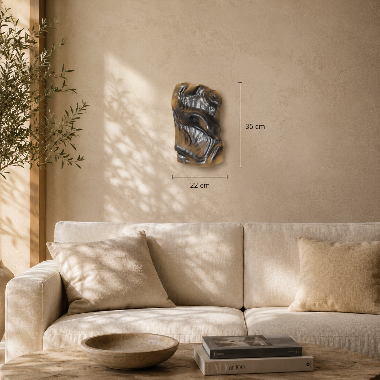 Handmade Abstract Ceramic Wall Sculpture