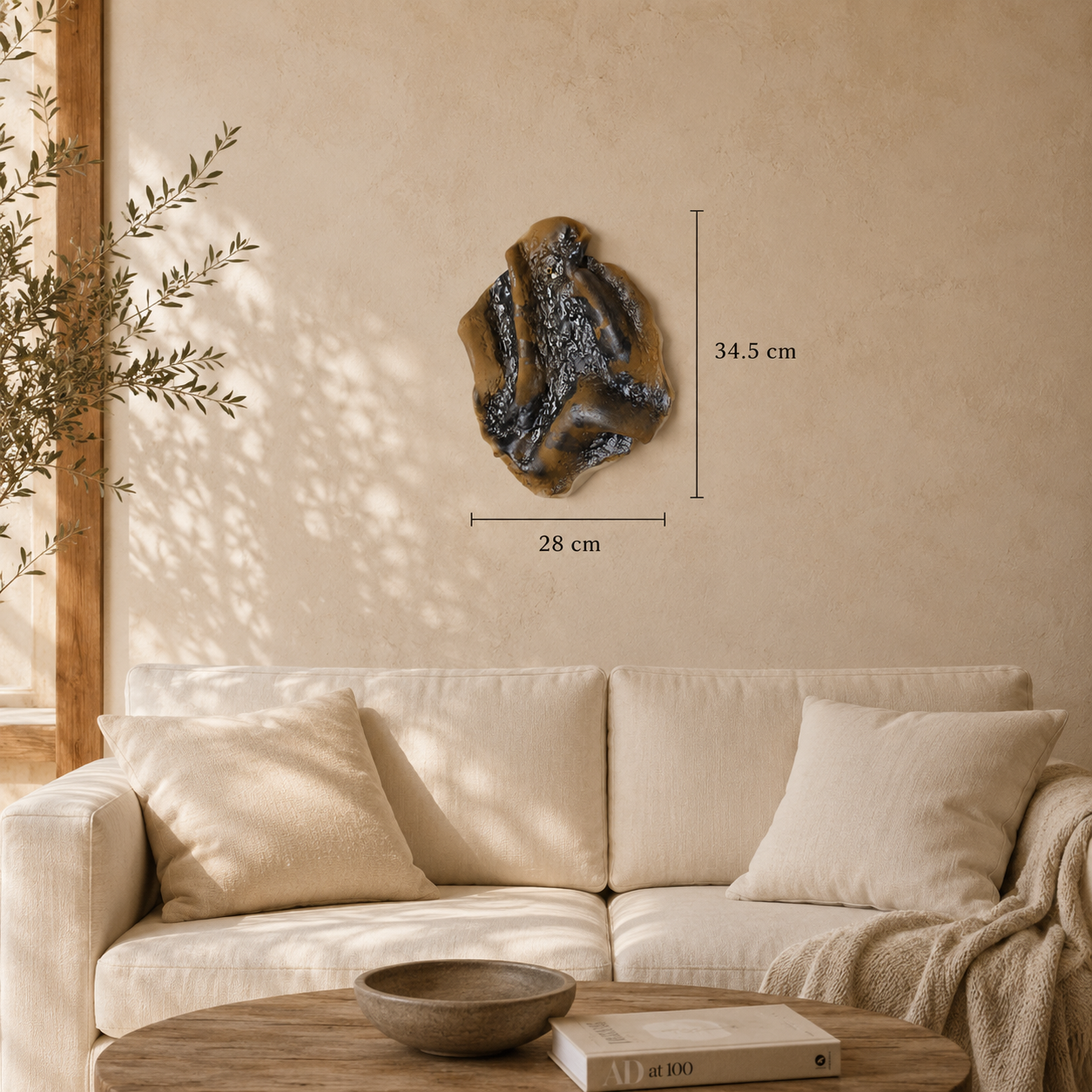 Handmade Abstract Ceramic Wall Sculpture